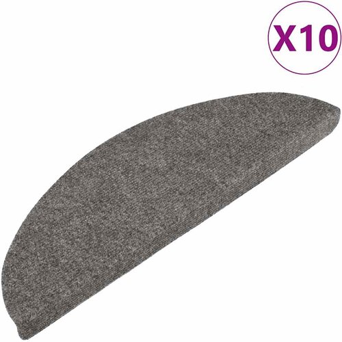  Samoljepljivi otirači za stepenice 10 kom sivi 56 x 17 x 3 cm Slike