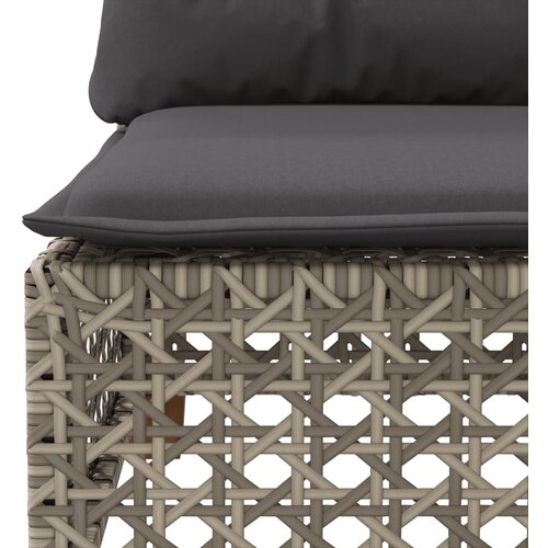  7-dijelni set vrtnih sofa sivi od poliratana Siva 55 x 55 x 36 cm Slike