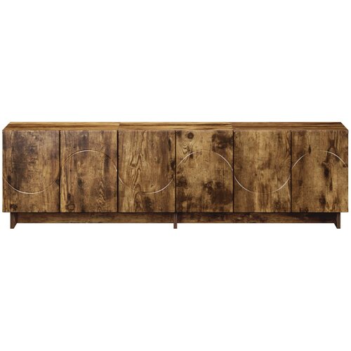  TV stalak 140 x 34,5 x 40 cm Dimljeni hrast Konstruirano drvo Slike
