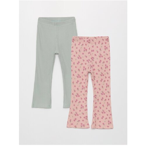 LC Waikiki Baby Girl&amp;#039;s Printed Elastic Waist Leggings 2-Pack Slike