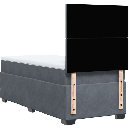 VidaXL Box spring krevet s madracem tamnosivi 90x190 cm bar&amp;scaron;unasti Slike