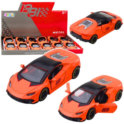 SPORTS Car Pull Back Metal Orange 1:43 Cene