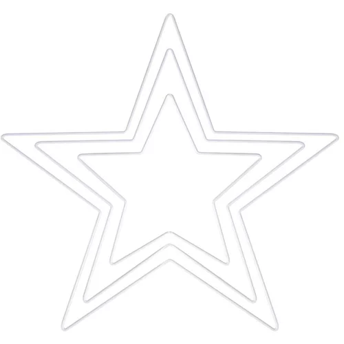 RAYHER Kovinski obroči, zvezda, beli set 3, (20634004)