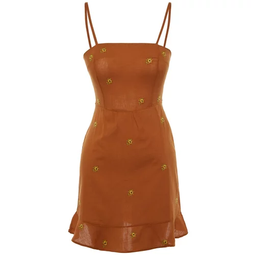 Trendyol Cinnamon Petite Embroidered Dress