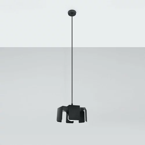 Nice Lamps Črna viseča svetilka s kovinskim senčnikom ø 24 cm Rossario –