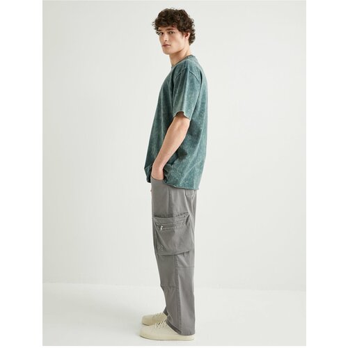Koton Trousers with Cargo Pocket Buttoned Comfort Fit Zipper Detail Cene