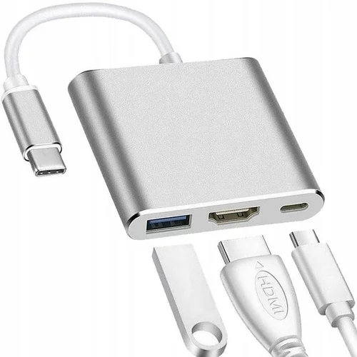 Adapter 3v1 USB 3.0 USB-C HDMI na USB-C