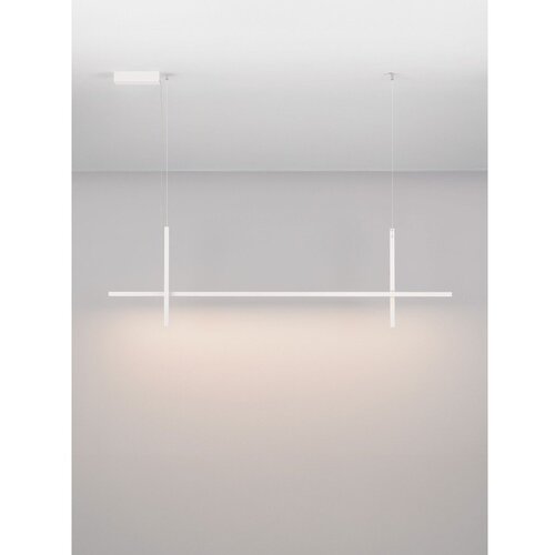 Nova Luce Mat bela aluminijasta LED viseča svetilka s senčilom iz akrilnega stekla Looma &amp;ndash; Slike