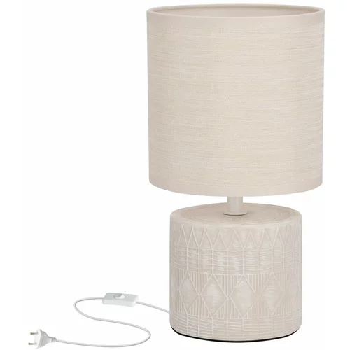 Candellux Lighting Bež stolna lampa s tekstilnim sjenilom (visina 26 cm) Dina –