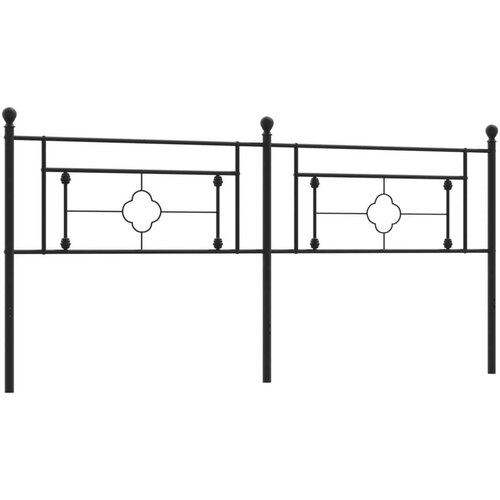  Metalno uzglavlje crno 193 cm Slike