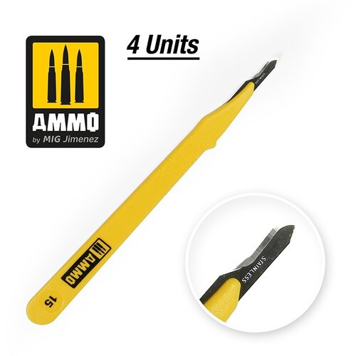 AMMO by MIG Jimenez standard blade curved &ndash; 4 pcs (zakrivljena sečiva za modelarski skalpel) Cene