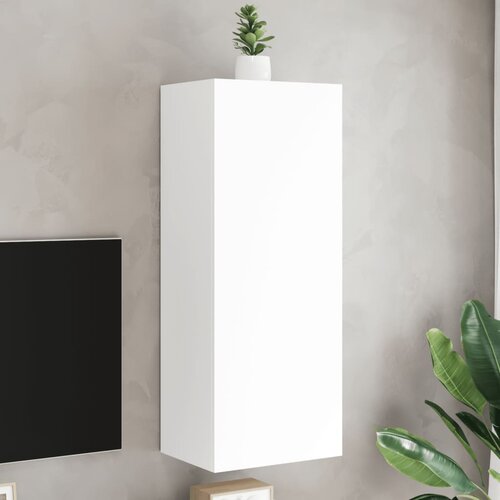 vidaXL Stenska TV omarica bela 40,5x30x102 cm inženirski les Cene