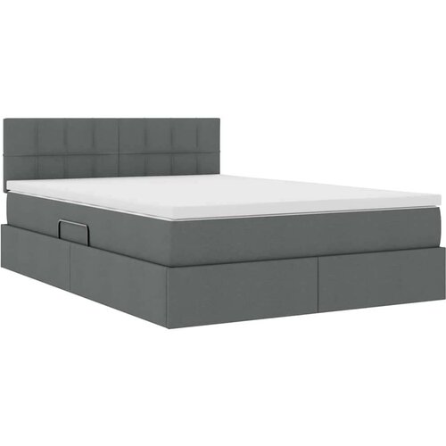  Krevet s madracem i skladi&amp;scaron;tem Tamno siva 140 x 190 cm Slike