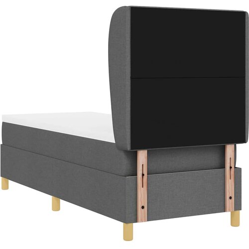  Krevet s opruga kutije Tamno siva 200 x 80 cm tkanina Slike