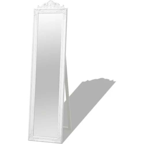  Samostojeće Ogledalo Barokni stil 160x40 cm Bijela boja