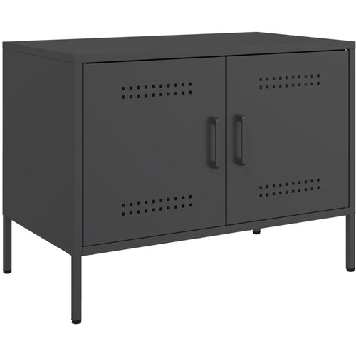 Maison Chic TV omarica - TV enota - Televizijska omarica črna 68x39x50,5 cm jeklo, (21699694) Slike