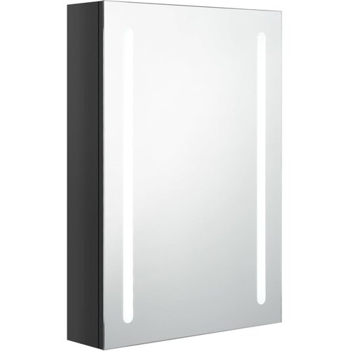 Maison Chic LED Kopalniška omarica - Kopalniški kabinet z ogledalom sijoče črna 50x13x70 cm, (21794924) Cene