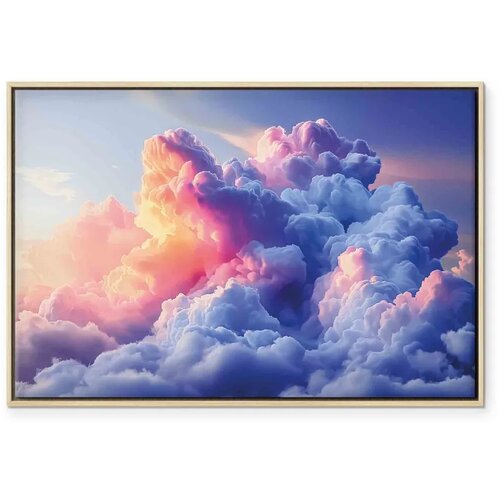  Slika - Clouds Like Painted: Artistic Brushes of Dawn Painting the Sky 120x80 U prirodnom drvenom okviru Slike