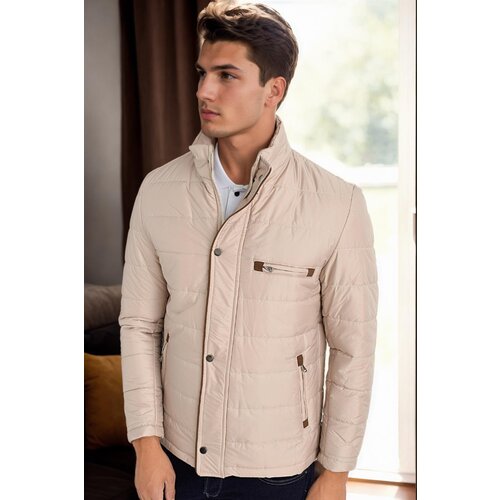 Dewberry M8625 MEN'S COAT-BEIGE-1 Slike