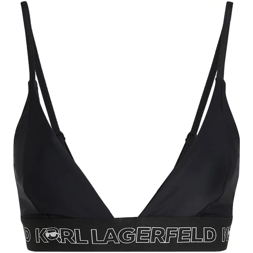 Karl Lagerfeld Bikini gornji dio crna / bijela