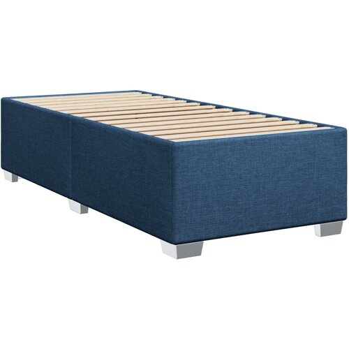  Krevet s oprugama i madracem plavi 90 x 200 cm od tkanine Slike