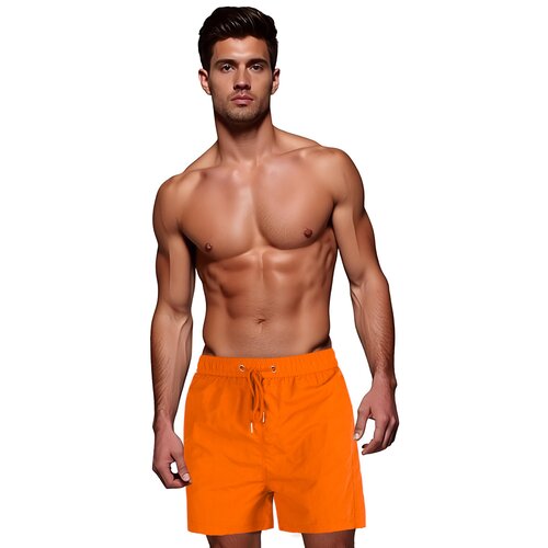DStreet Spodenki męskie kąpielowe pomarańczowe Slike
