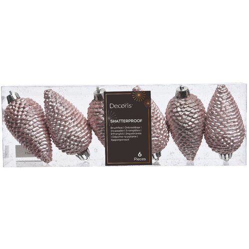  Novogodišnji Ukras šišarka 8 cm 6/1 pink 028603 Cene