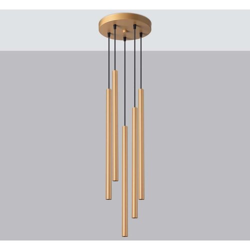  Sollux SL.1174 - Luster na sajli PASTELO 5xG9/8W/230V zlatna Slike
