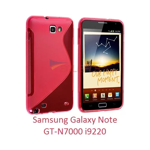  Gumijasti / gel etui S-Line za Samsung Galaxy Note N7000 i9220 - roza