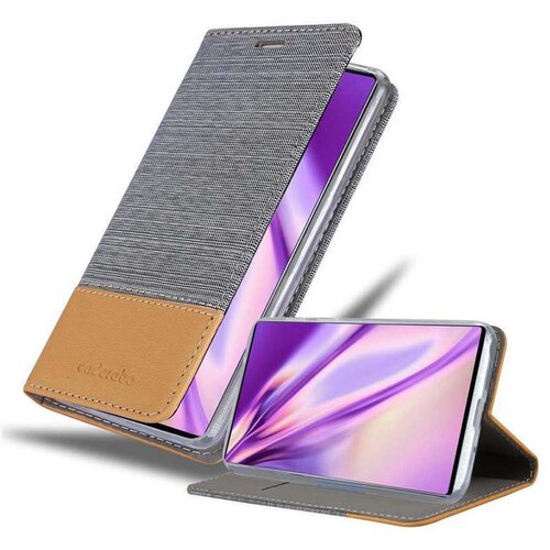Cadorabo Ohi&amp;scaron;je, združljiv s Samsungom v svetlo sivo rjavi barvi - za&amp;scaron;čitni pokrov z magnetnim zapiranjem, stoječo funkcijo in režo za kartico, (20565885) Slike