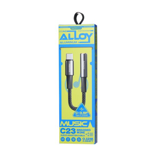 Remax Audio adapter kabl Velocity C23, Type-C na 3.5 mm, 0.12 m, Crni Cijene