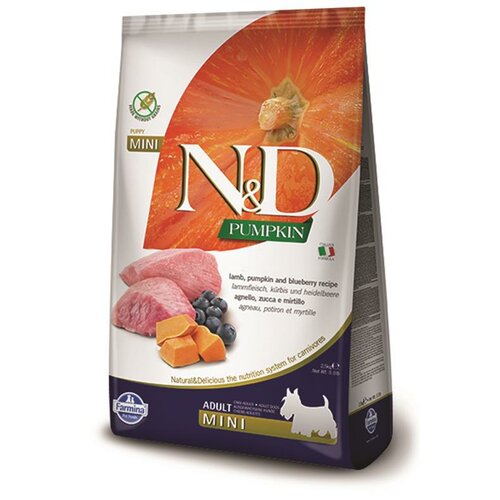 N&d suva hrana za pse pumpkin adult mini jagnjetina, bundeva i borovnica 7kg Cene