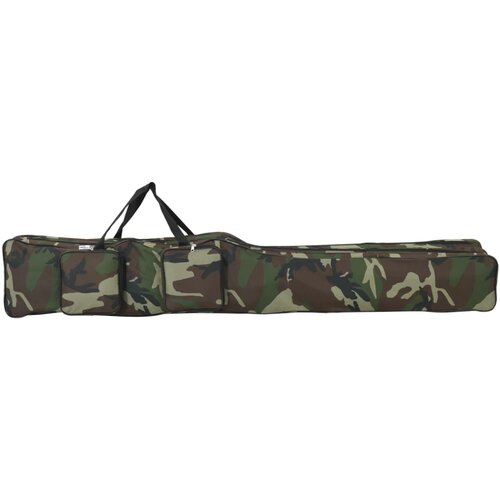 vidaXL Torba za ribiške palice zelena kamuflažna 160 cm oxford tkanina Cene