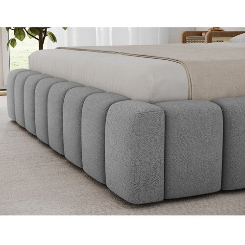 ELTAP Sivi tapecirani bračni krevet s prostorom za odlaganje s podnicom 160x200 cm Lamica &amp;ndash; Slike