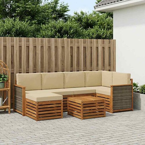  Set vanjskih sofa 6 kom. Prirodna Cijene