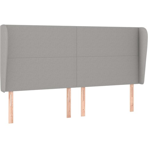 Maison Chic vzglavna omarica - nočna omarica - posteljna omarica z u&amp;scaron;esi svetlo sivo 203x23x118/128 cm blago, (21712036) Slike