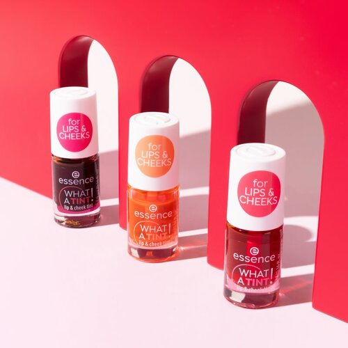 Essence WHAT A TINT! tekuće rumenilo i sjajilo za usne nijansa 03 Peachy Vibes 4.9 ml Cene
