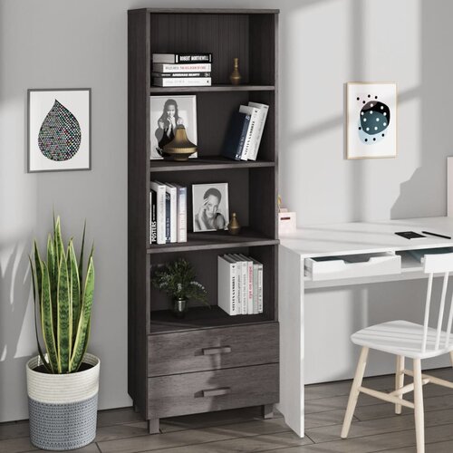 vidaXL Visoka komoda svjetlosiva 60 x 35 x 180 cm od masivne borovine Cijene