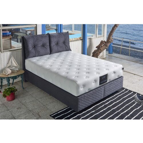 Hanah home Visco Fusion 140x190 cm Double Size Memory Foam and Pocket Spring Luxury Soft Mattress White Mattress Cene