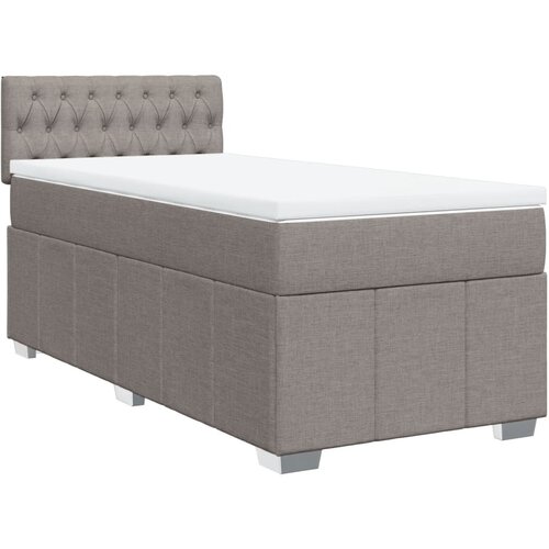 vidaXL Box spring postelja z vzmetnico taupe 80x200 cm blago, (21310566) Cene