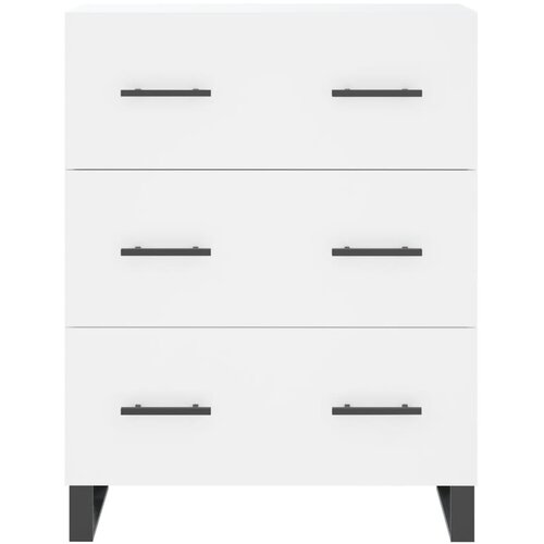  Visoka komoda bijela 69,5x34x180 cm konstruirano drvo Slike