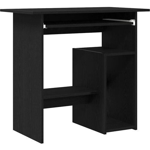 Maison Chic Pisalna miza - Računalni&amp;scaron;ka miza črna hrast 80x45x74 cm inženirski les, (22080080) Slike