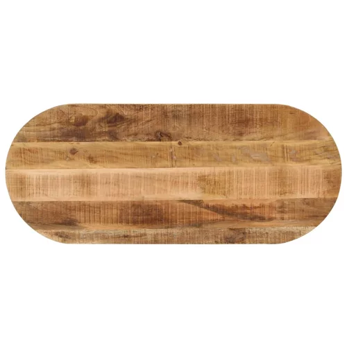 vidaXL Mizna plošča 100x50x2,5 cm ovalna trden robusten mangov les