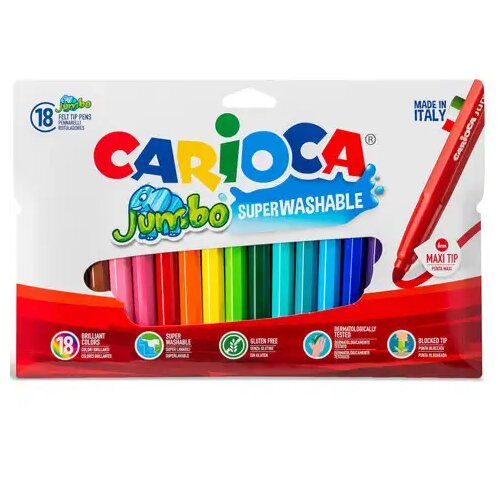 Carioca 18-delni komplet flomastrov Jumbo - Cene