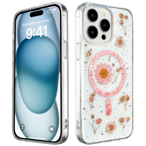  Futrola Luxury Flowers za iPhone 16 Pro (6.3) roze Cene