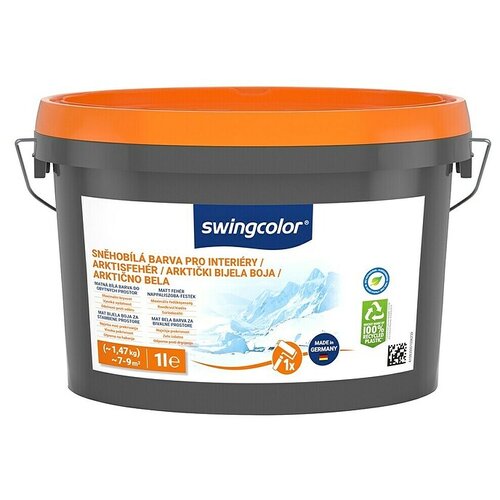 SWINGCOLOR Disperzija za notranje povr&amp;scaron;ine (1 l, Snežno bela, Primerno za alergike) Slike