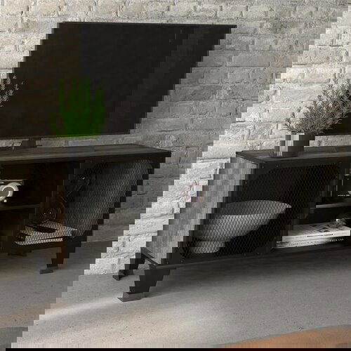 The Living Store TV omarica siva 105x36x47 cm kovina in MDF - TV Omarica, (21376870) Cene