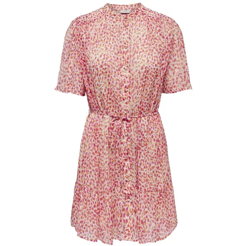 JDY Košulja haljina 'JENIFY' svijetlobež / marelica / ružičasta