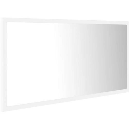  LED kupaonsko ogledalo bijelo 90 x 8,5 x 37 cm akrilno Slike