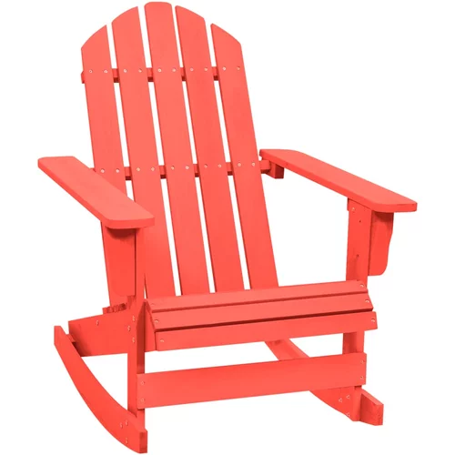 vidaXL Vrtna stolica za ljuljanje Adirondack masivna jelovina crvena